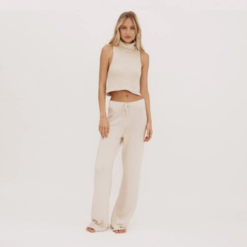 Organic Basics ORGANIC COTTONTrue Knit Wide Leg Pants size S